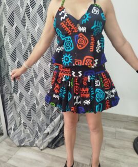 Conjunto de top y falda corto